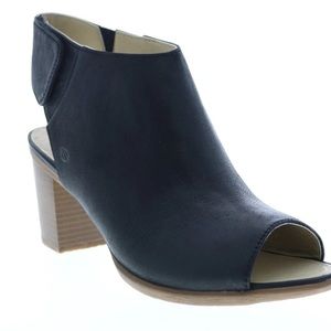 Josef Seibel Bonnie Peep Toe Womens Leather Black Boot Heel Size 41 10 Pre-owned